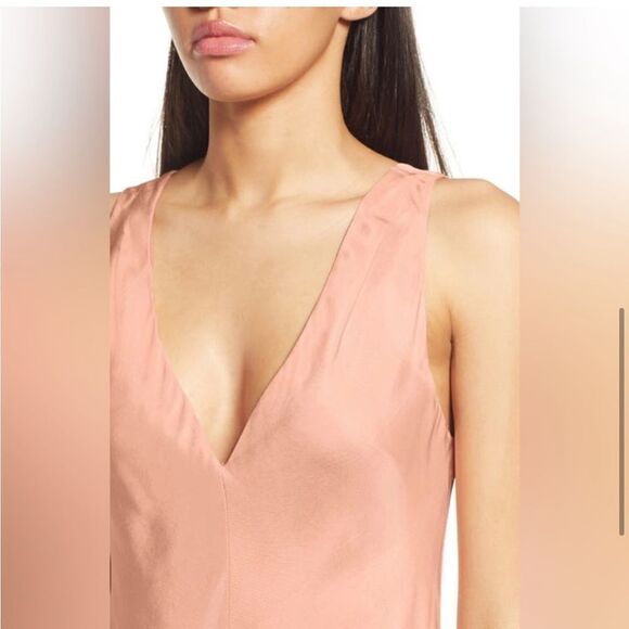 Frame Savannah Slip Dress in Pink Clay Size Large, NWT - Picture 5 of 11